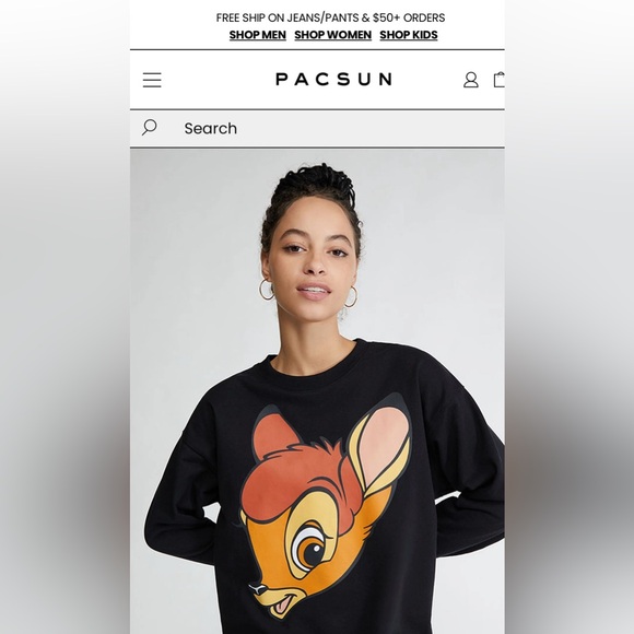 Disney Black and Orange Bambi Hoodie - Picture 8 of 9